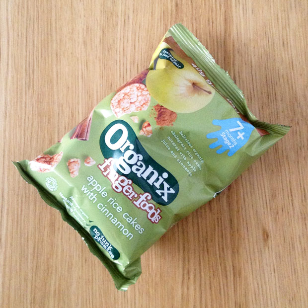 a mum reviews organiz finger foods rice cakes apple cinnamon review