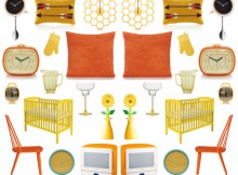 ASDA George Wish List - Retro Orange & Yellow Home Accessories A Mum Reviews