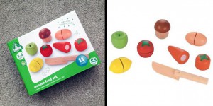 ELC Wooden Cut and Play Food Set Review A Mum Reviews