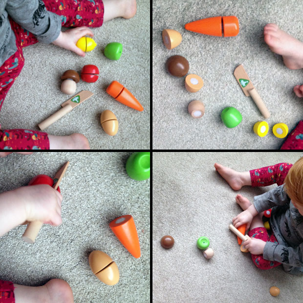 elc wooden play food