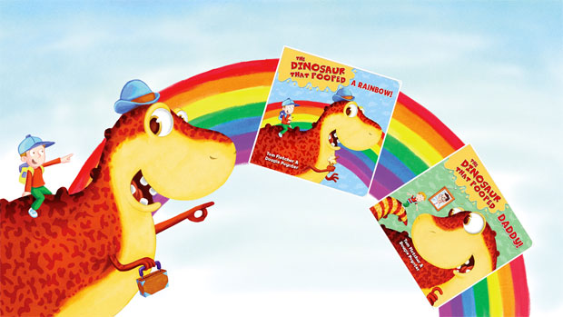 The Dinosaur That Pooped Daddy + A Rainbow Board Books Review A Mum Reviews
