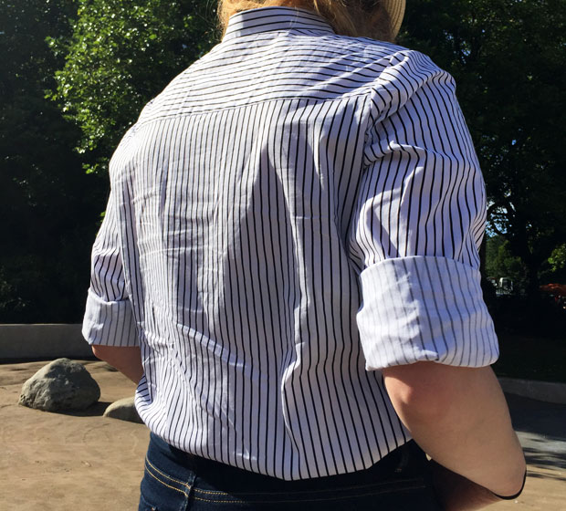 Indian Summer and a Classic Striped Shirt / Outfit of The Day A Mum Reviews