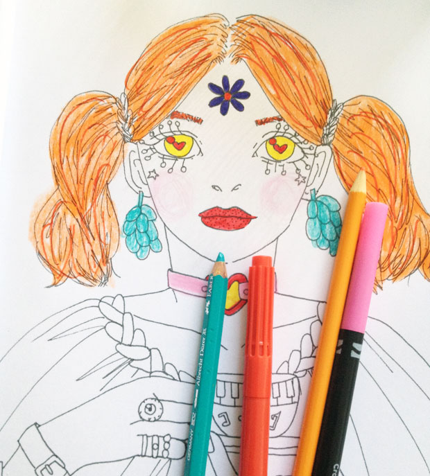 The Whimsical Fashion Colouring Book by Natasha Itzcovitz Review A Mum Reviews