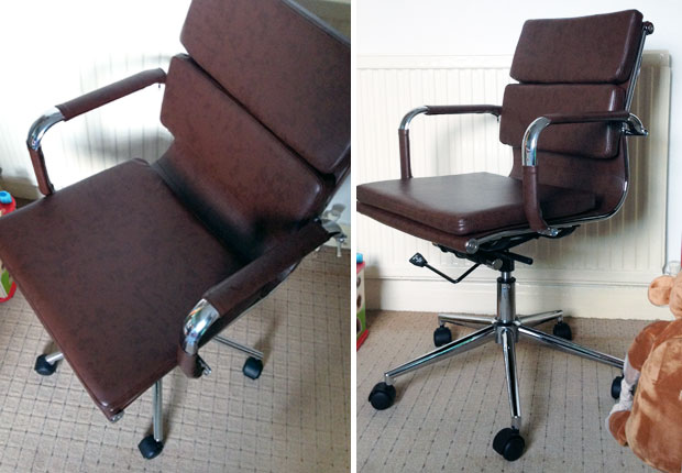 A New Office Chair | The Chester Padded Office Chair Vintage Brown A Mum Reviews