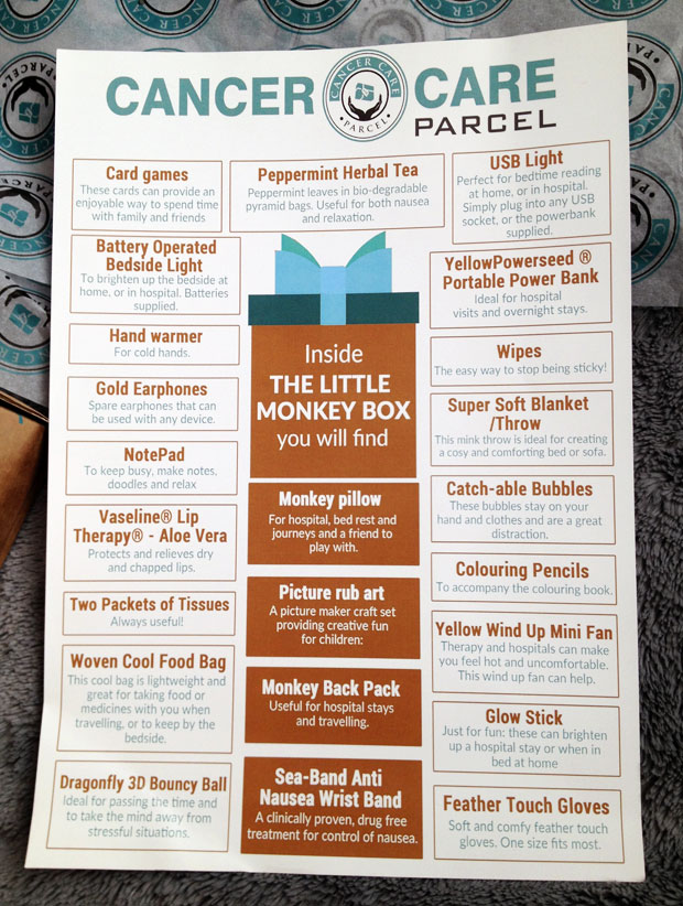 Cancer Care Parcel - Childhood Cancer Gift Box Review A Mum Reviews