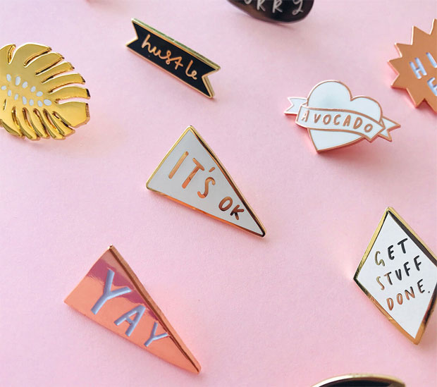 Trendy sale enamel pins