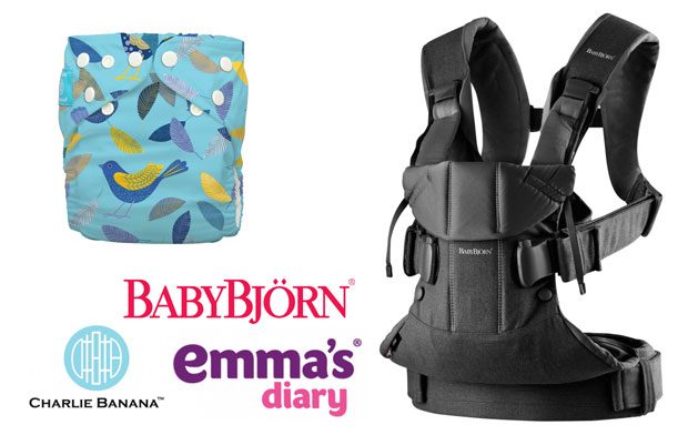 Giveaway with Emma's Diary: Win a BabyBjörn Baby Carrier One B & a Charlie Banana One Size Nappy A Mum Reviews