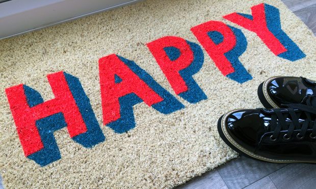 Leave Negative Thoughts at the Door with a Happy Doormat A Mum Reviews