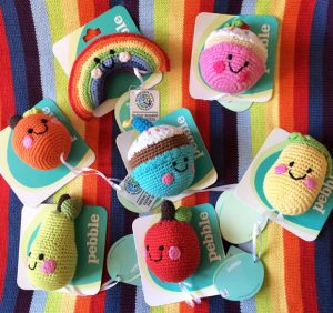 Pebble Friendly Food Crocheted Baby Rattles from BestYears.co.uk A Mum Reviews