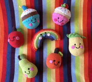 Pebble Friendly Food Crocheted Baby Rattles from BestYears.co.uk A Mum Reviews