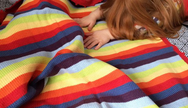 Pebble Rainbow Stripes Knitted Baby Blanket from BestYears.co.uk A Mum Reviews