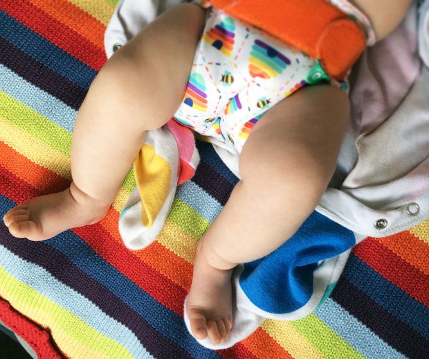 Pebble Rainbow Stripes Knitted Baby Blanket from BestYears.co.uk A Mum Reviews