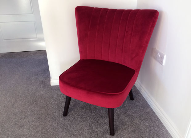 red cocktail chair