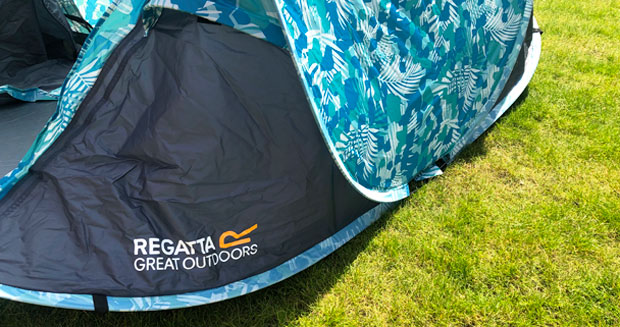 Regatta Malawi 2 Man Pop Up Festival Tent 230cm x 140cm x 100cm Green RRP £110 