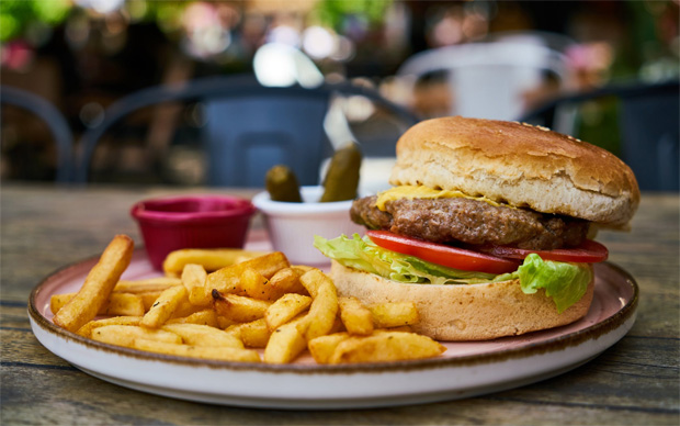 burgers and wine