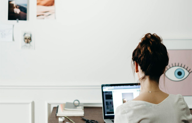 Woman on computer