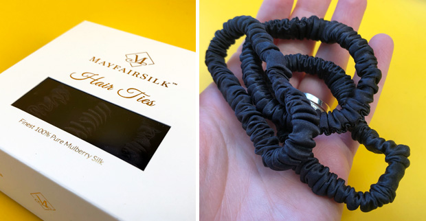 Charcoal Slim Hair Ties Set