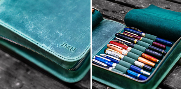 Leather Zippered 40 Slots Pen Case from Galen Leather Review A Mum Reviews