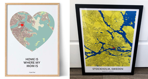Home Is Where My Mum Is Personalised Map from Positive Prints A Mum Reviews