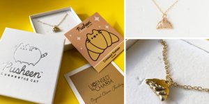 Licensed to Charm Pusheen Croissant Gold Vermeil Necklace