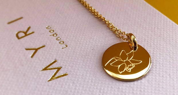 Mother’s Day Gift Idea: Personalised Gold Birth Flower Necklace from MYRI London