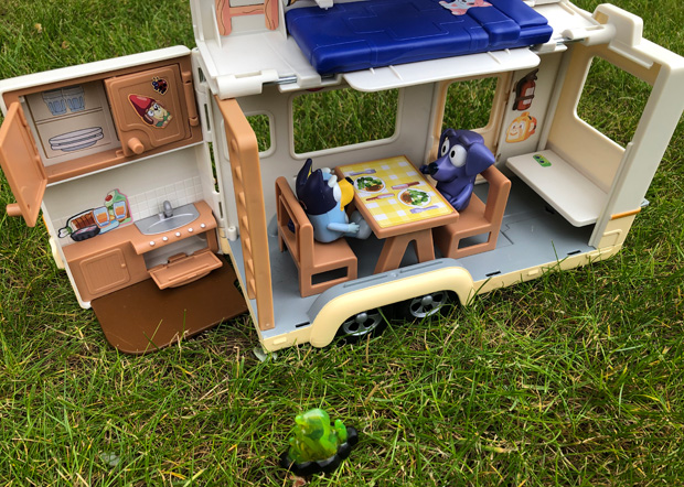 Bluey's Caravan Adventures & Bluey Heeler Cruiser Family Vehicle Playsets