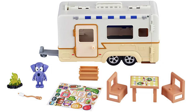 Bluey's Caravan Adventures & Bluey Heeler Cruiser Family Vehicle Playsets