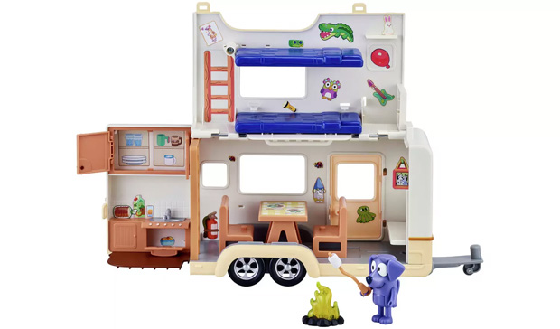 Bluey's Caravan Adventures & Bluey Heeler Cruiser Family Vehicle Playsets