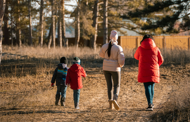 Evening Walk Family