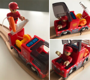 Hape Inter-City Battery Powered Engine, Fire Truck & Police Car