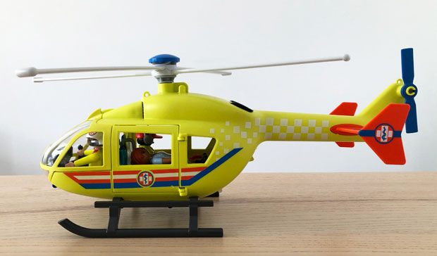 playmobil medical helicopter and ambulance