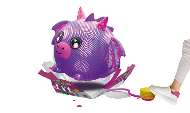 Biggies Inflatable Plush Dragon Soft Toy