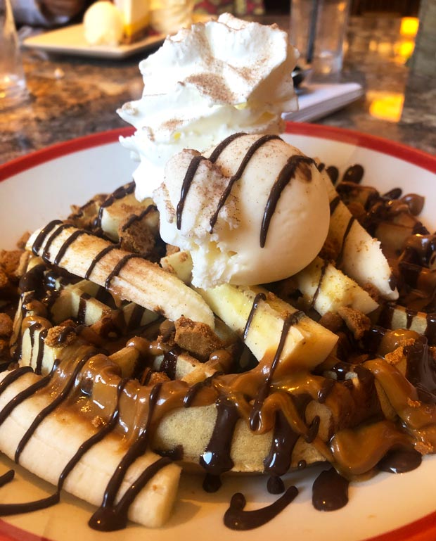 Frankie & Benny’s Banana & Speculoos Waffle A Mum Reviews