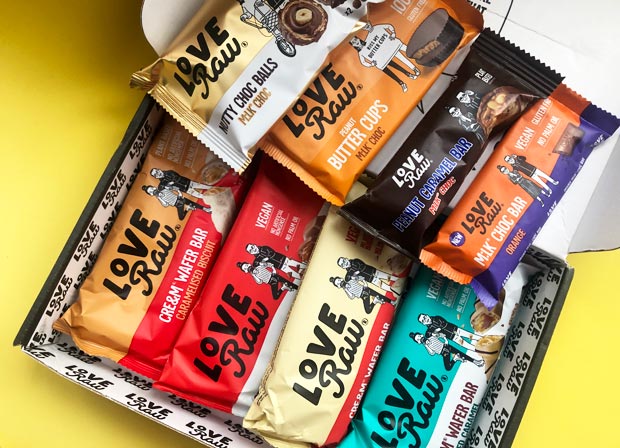 LoveRaw Plant-based Vegan Chocolate Bars and Peanut Butter Cups