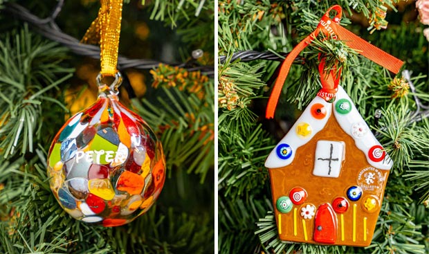 Valletta Glass Handmade Glass Christmas Ornaments