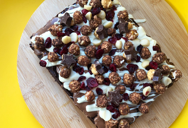 Recipe: Indulgent Festive Tiffin with Gourmet Popcorn, Macadamia Nuts & Cranberries