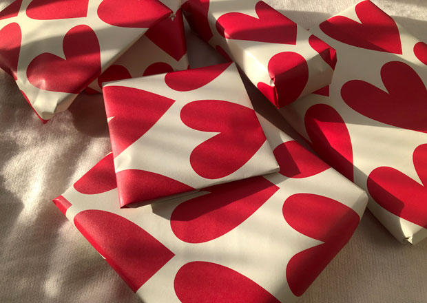 Rex London Valentine's Day Heart Wrapping Paper