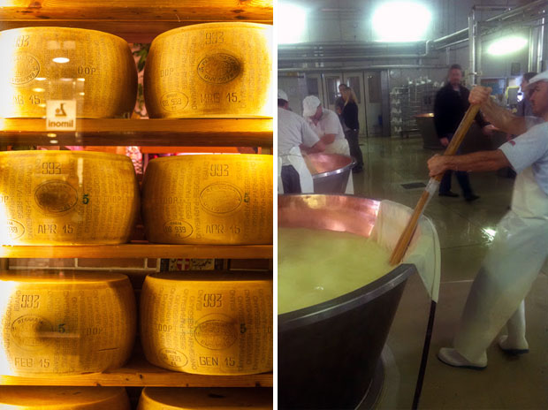 Parmesan cheese production tour Bologna Italy - right image by Gabriele Monti with permission to use