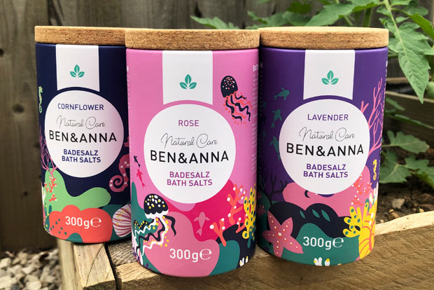 The New Premium Natural Bath Salt Range from Ben & Anna