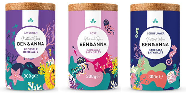 The New Premium Natural Bath Salt Range from Ben & Anna