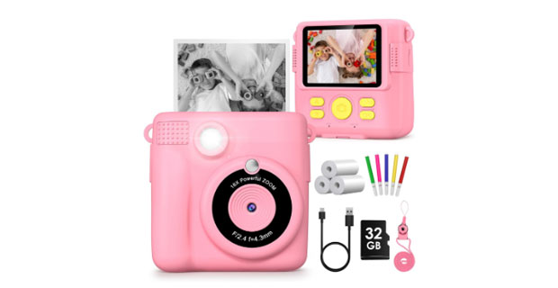 Gofunly Kids Camera, 1080P Instant Camera for Kids