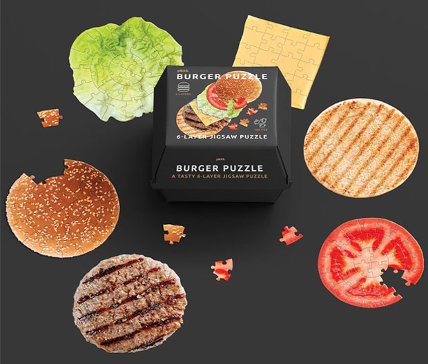 Pikkii Puzzle - Burger Shaped Jigsaw Puzzle