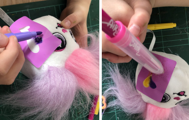 Reusable Fun with Airbrush Plush Hair'iffic Squish Pals